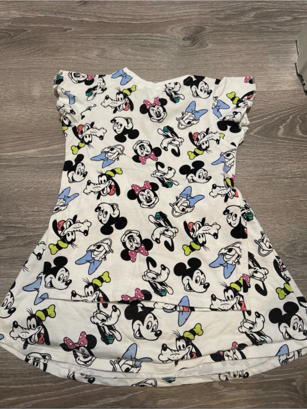 Girls' White Disney Character Print A-Line Top